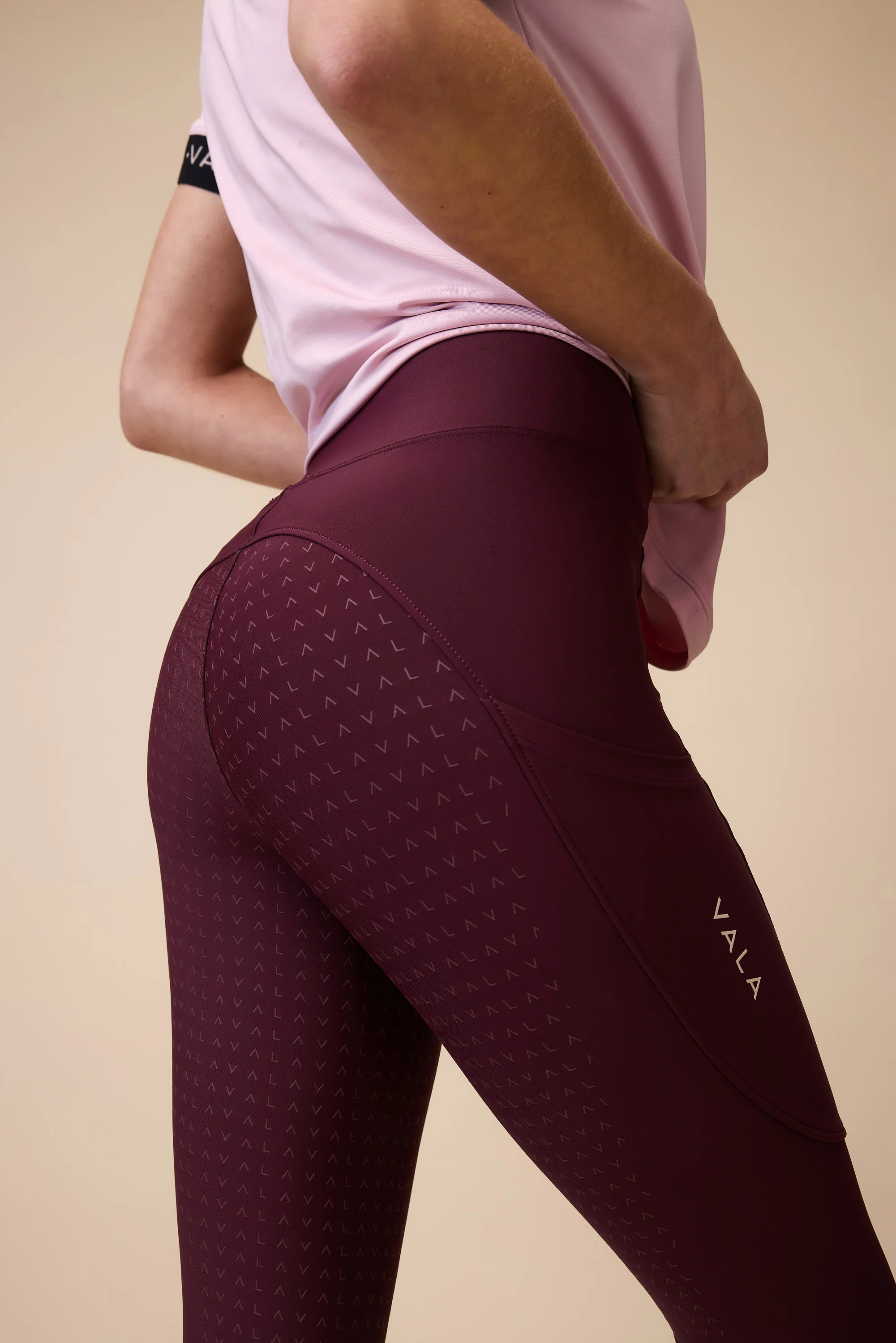 Active Everyday Riding Leggings - Deep Cherry - Image 3