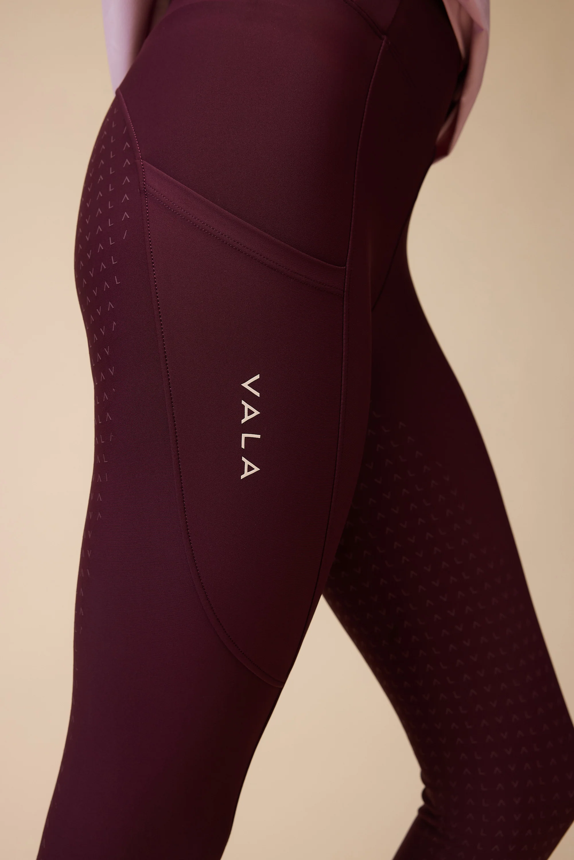 Active Everyday Riding Leggings - Deep Cherry - Image 4