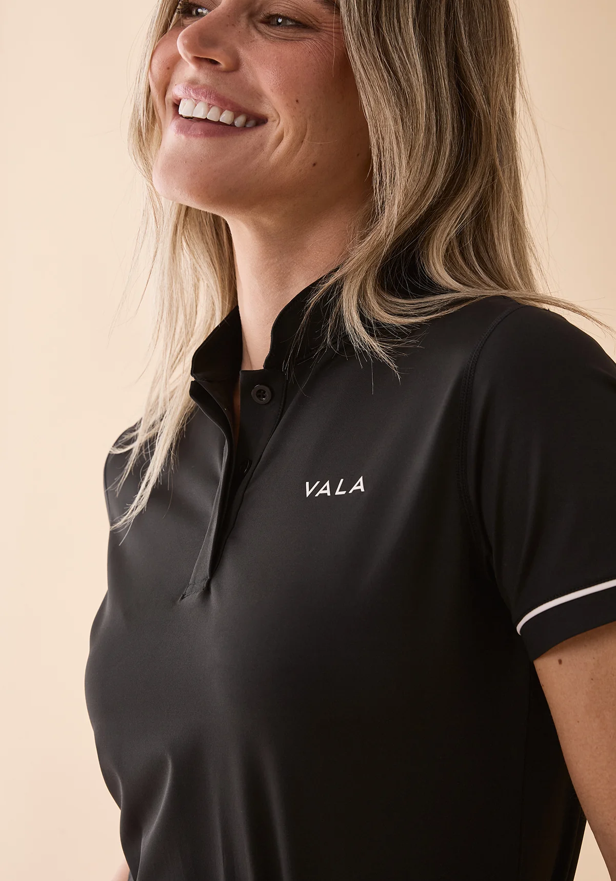 Connected Short Sleeve Polo - Black - Image 5