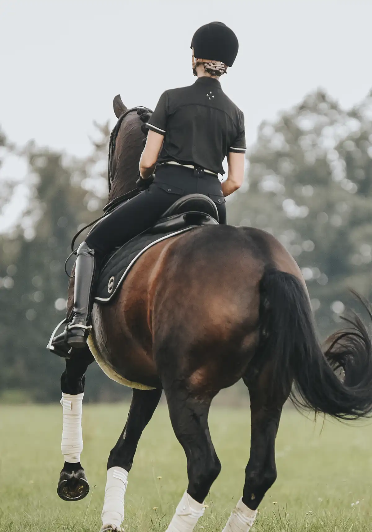 Connected Short Sleeve Polo - Black - Image 7