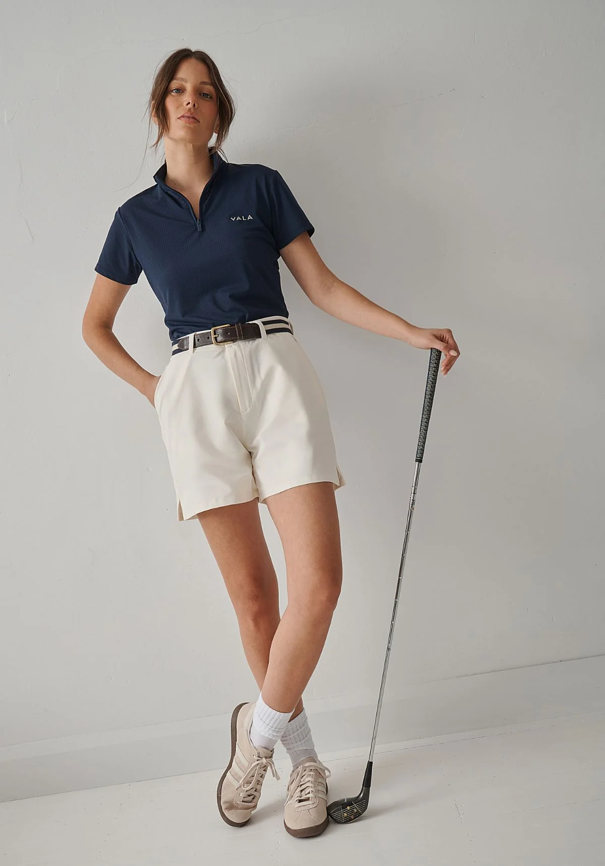 Elsa Mesh S/S Zip - Navy - Image 5