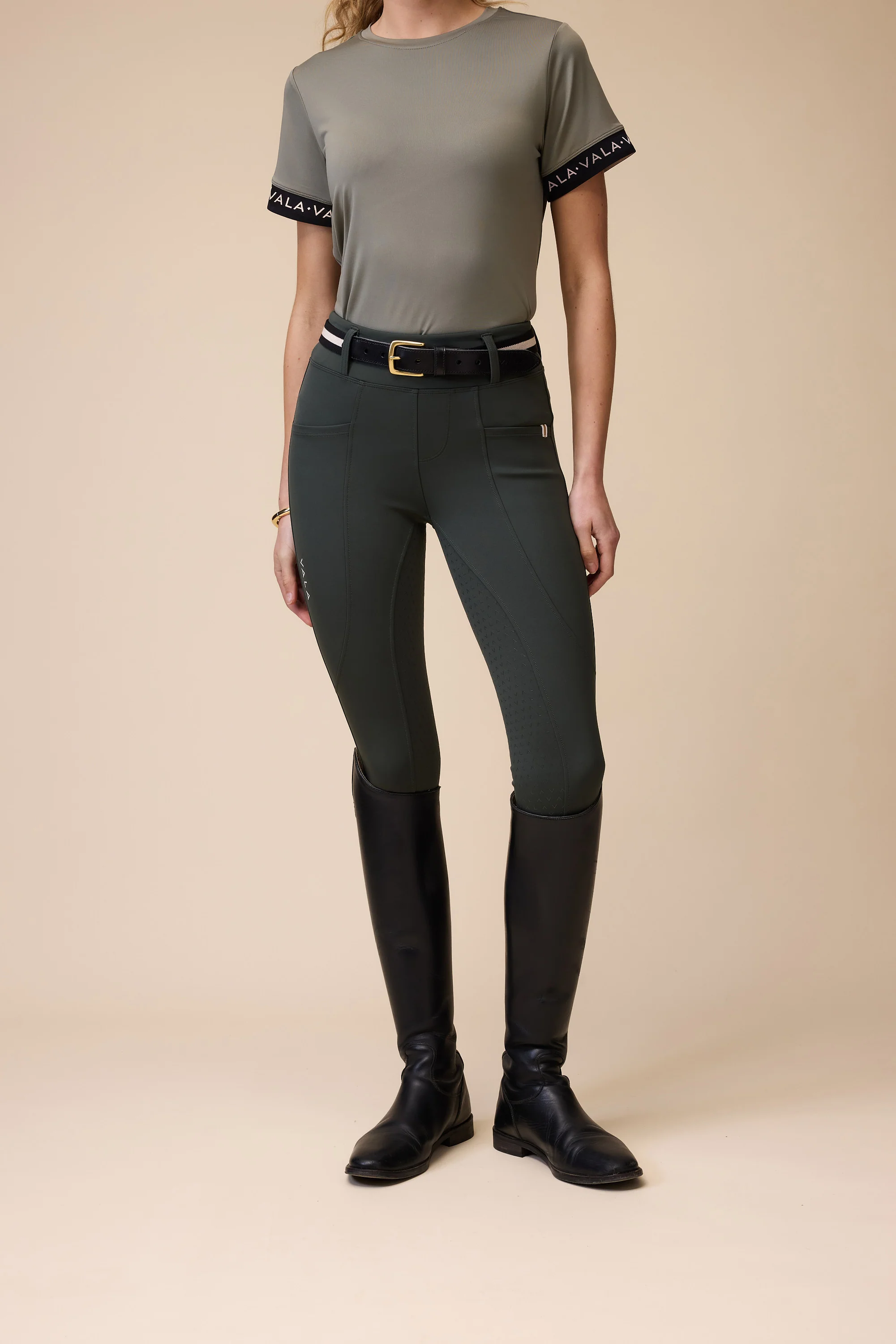 Sculpt And Smooth Riding Breeches - Olive - Image 3