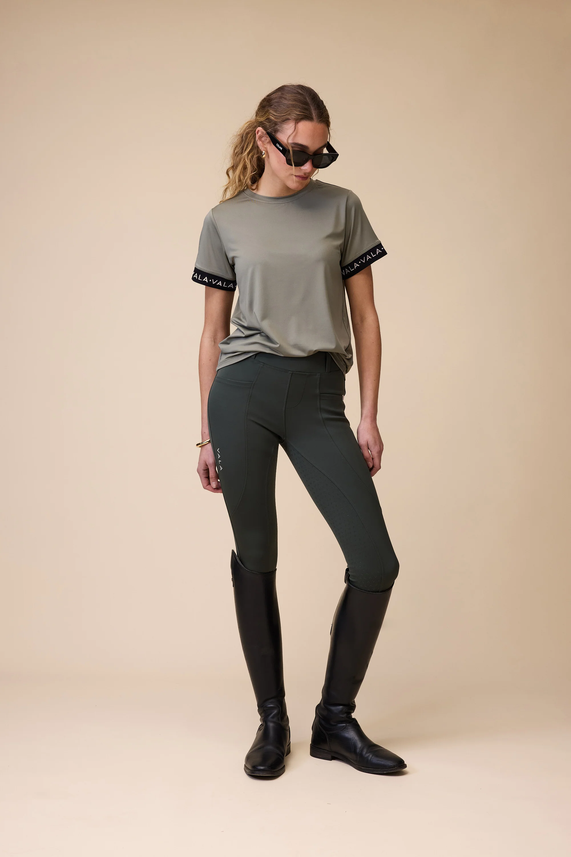 Sculpt And Smooth Riding Breeches - Olive - Image 4