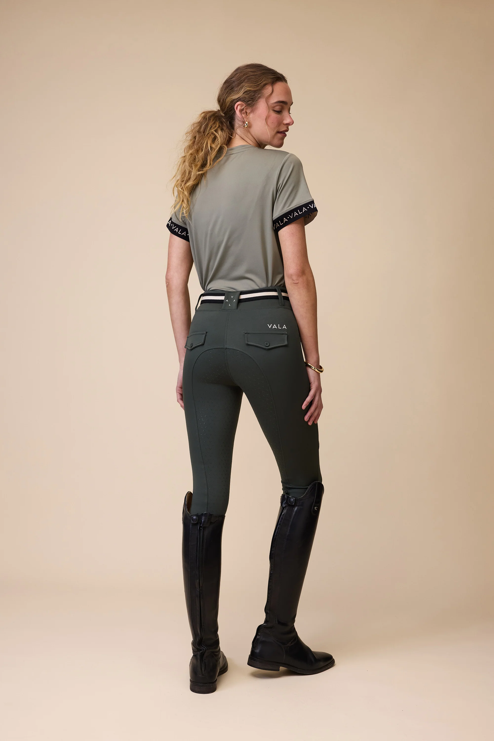 Sculpt And Smooth Riding Breeches - Olive - Image 5