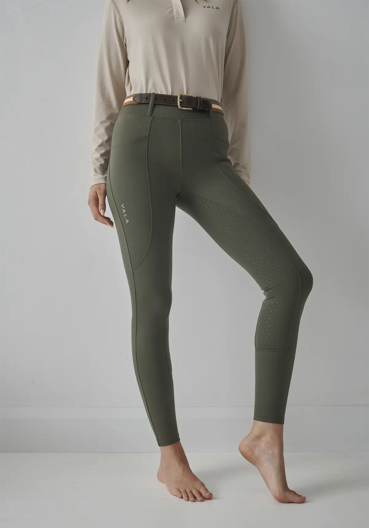Sculpt And Smooth Riding Breeches - Olive - Image 8